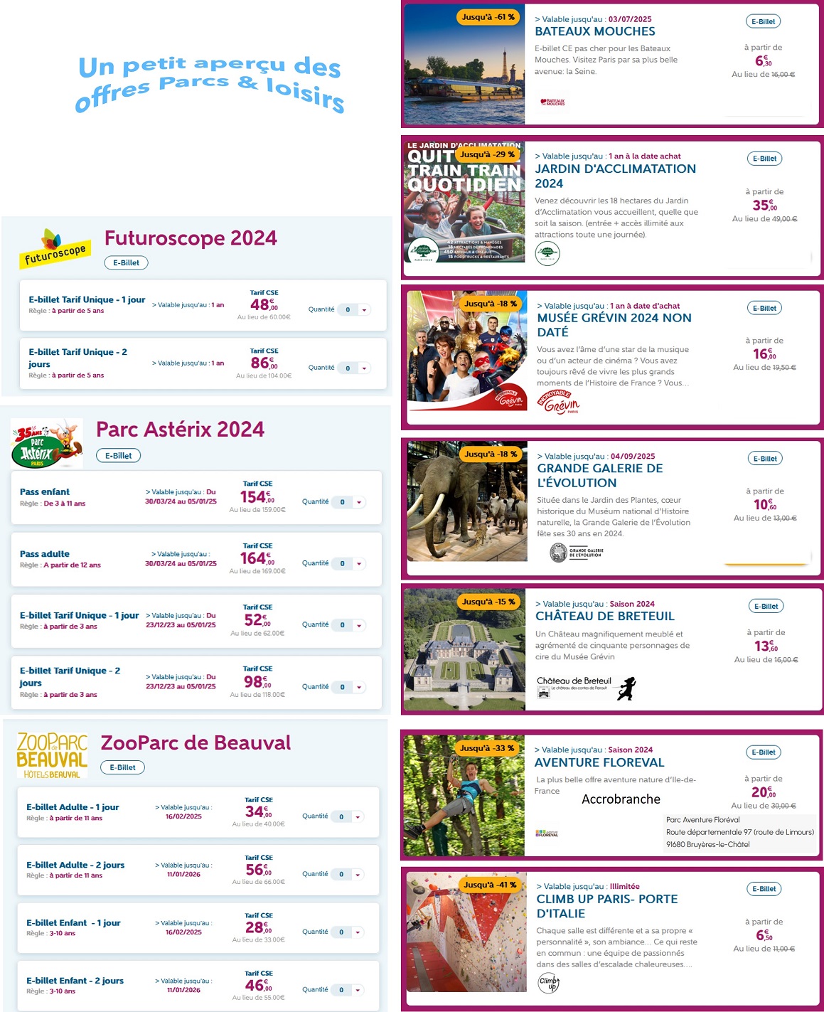 Flyer Emiles Parcs
