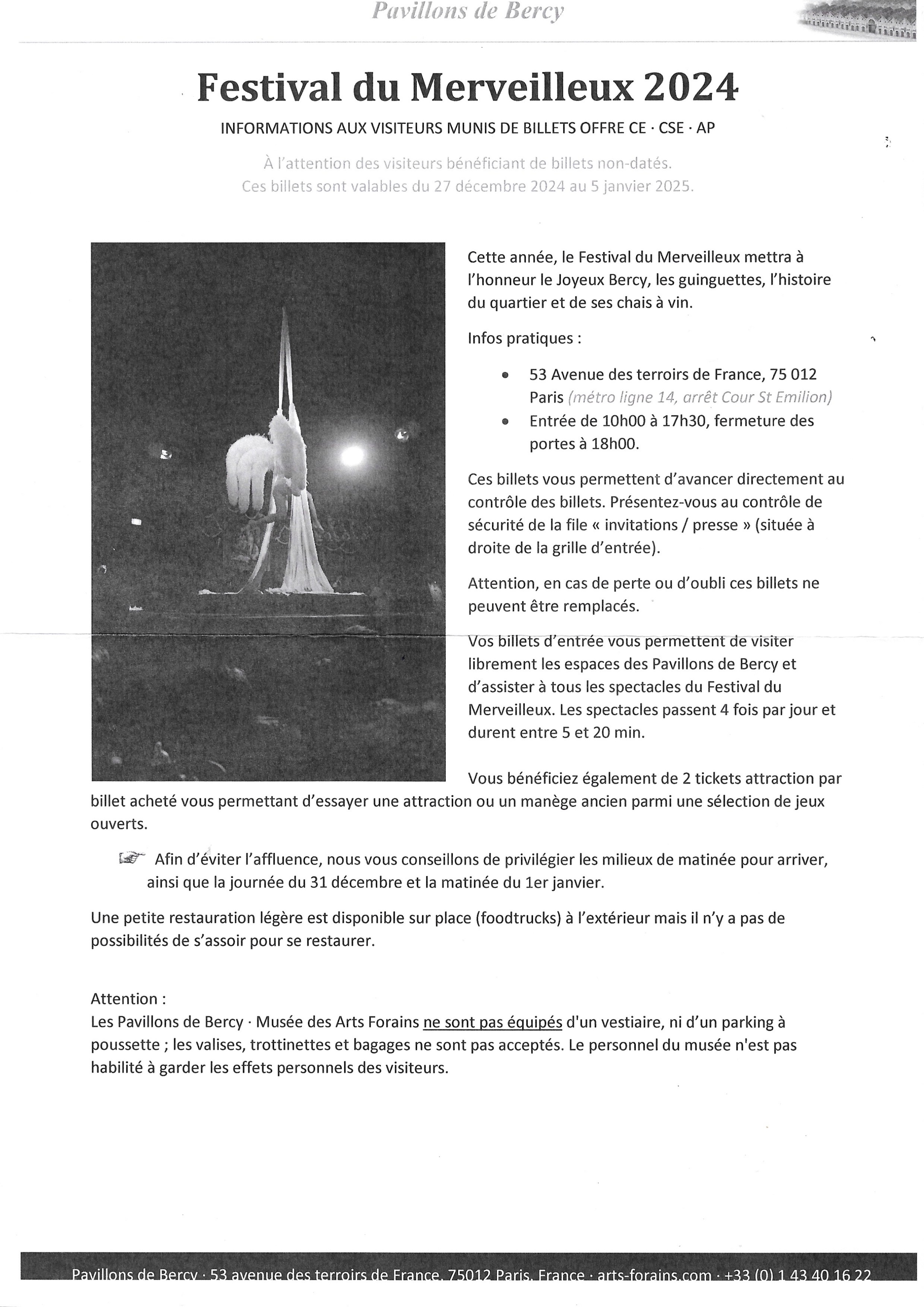 Consignes Festival du merveilleux