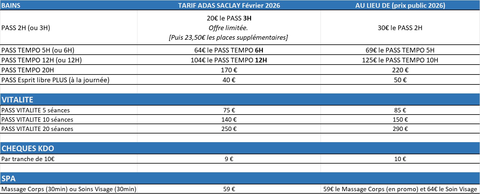 Flyer Tarifs Caliceo 2026